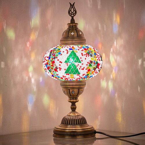 Demmex Lámpara De Noche De Mesa De Mosaico Turco Marroquí, A