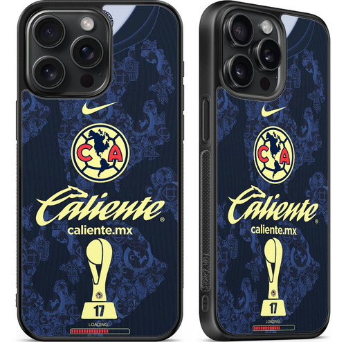 Funda Club America Jersey Tetracampeon 17 Grandes De Corazon Negro Iphone Xr