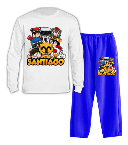 Pijama Largo Paw Patrol Niños Personalizado Algodón 2