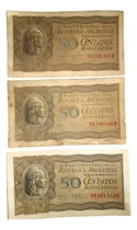 Comprar Billete De 50 Centavos Ley 12962 Y 13571 Serie  B  Argentina
