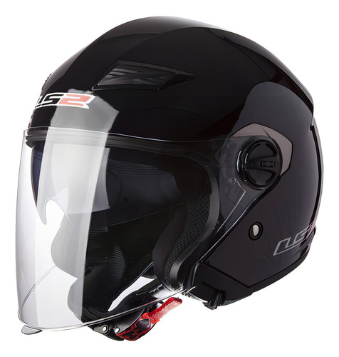 Capacete de motocicleta com proteção solar de face aberta, cor: preto, cetim, tamanho grande
