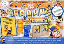 Comprar Kit Imprimible Candy  Editable Bely Y Beto 100% Editable