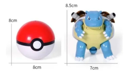 Imagem 3 de 3 de Boneco Pokemon Blastoise Entra Pokebola Pronta Entrega