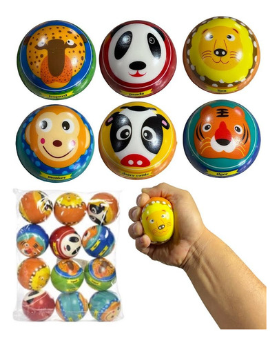 Pelota Suave Espuma 24 Pz Anti-estrés Squishy Juguete