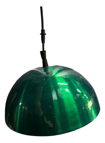 Colgante De Techo Verde Campana 25 Cm Media Esfera 1 Luz 
