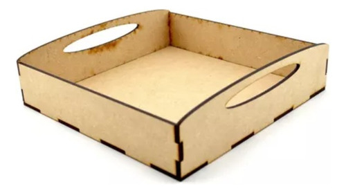 25pzs Caja Mdf De 20cm X 20cm, Con Agarradera Madera Art152