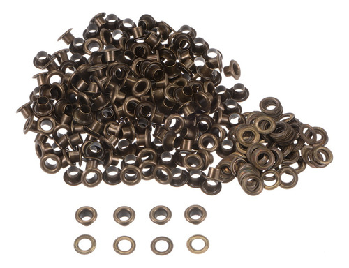 Arandelas Metálicas Ojales Metálico 200 Kit 4,5x9 Mm Bronce