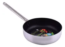 Comprar Sarten Alta Profesional Facusa 28 Cms Con Antiadherente Color Plateado
