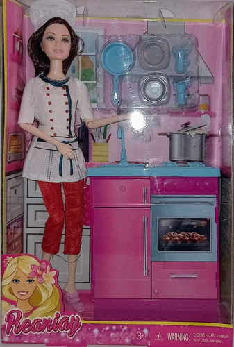 Muñeca Tamaño Barbie Reaniay-chef Cs699-25 Imp. Quiero Ser..