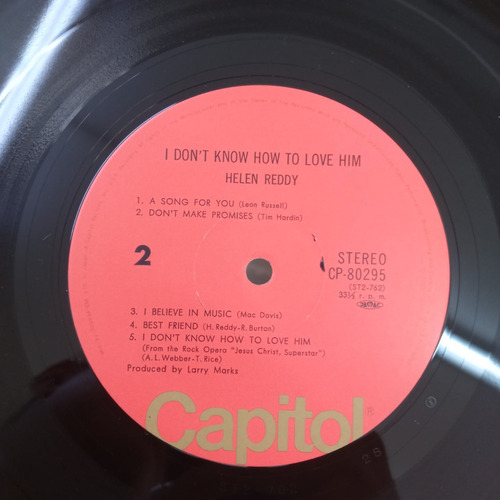 Helen Reddy I Don't Know How To Love Him Vinilo Japónes (Usado)