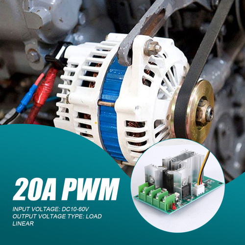 Controlador De Velocidad De Motor Crystally-20a Pwm 12v 24v