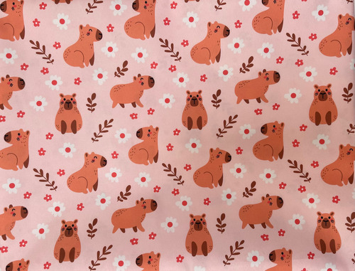 Playmat De Juego Para Bebés Impermeable Y Acolchada Bolso Carpincho Rosa