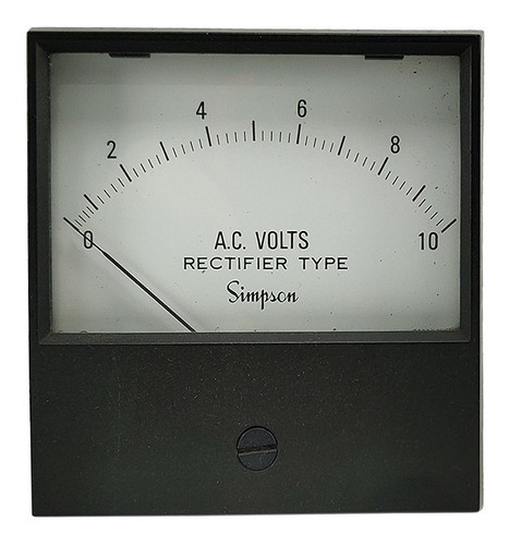 Voltímetro De 0 A 10 Ac Análogo Simpson 7.1cm X 7.1cm