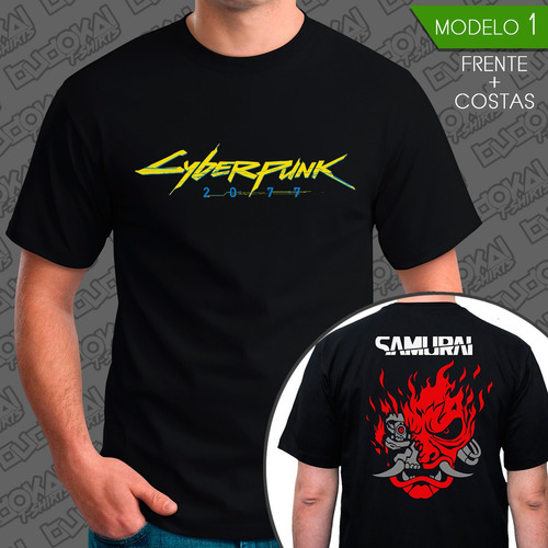 Camiseta Cyberpunk 2077 - Samurai - Camisa Jogo