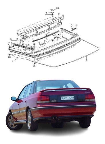 Parachoque Trasero Subaru Legacy 1990-1994 57720-aa060