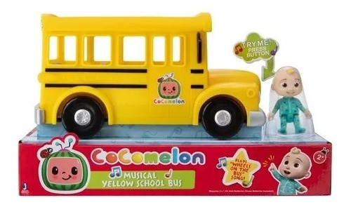 Cocomelon, Autobús Escolar Con Figura Jj Y Sonidos