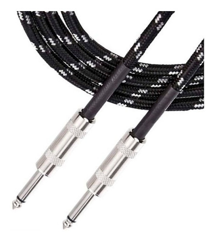 Cable Sky Plug 1/4 Tejido Nickel Para Guitarra Bajo 6 Metros