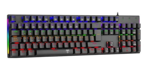 Imagen 4 de 5 de Teclado Gamer T-dagger T-tgk310-bl Naxos Rainbow Blue Switch