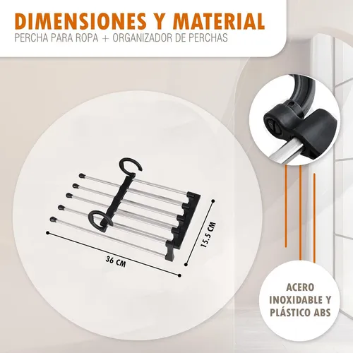 Percha Plegable De Acero Inoxidable Para Colgar Pantalones