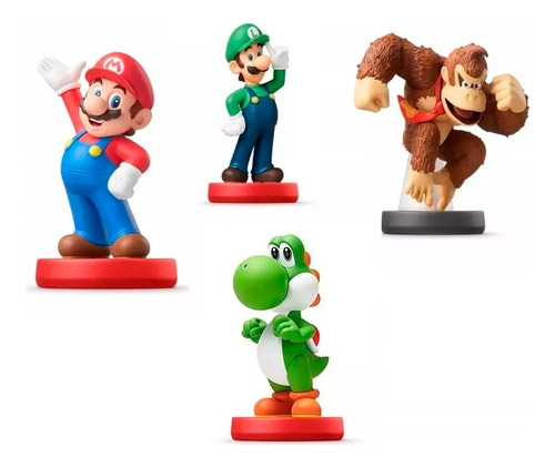 Set De 4 Figuras Coleccionables Super Mario Bros (9cm Aprox)