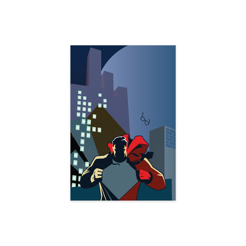 Imagem 4 de 6 de Placas Decorativas Superman Geek 30x40cm Kit 4un Envelopadas