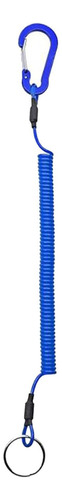 2 Llavero Retráctil Seguro En Espiral, Accesorios, Azul