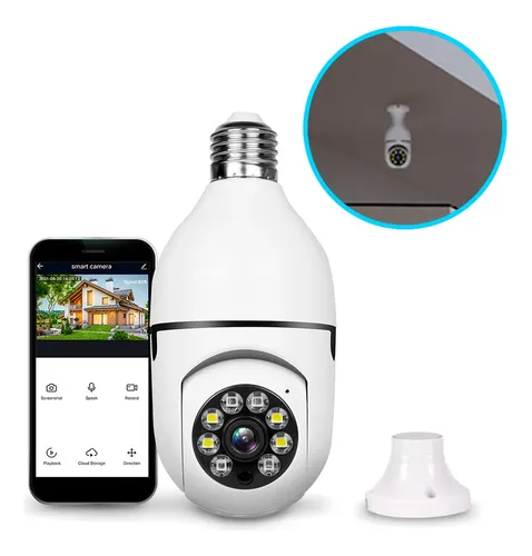 comprar Camera Ip Inteligente Lampada Panoramica Yoosee Wifi E Espiã