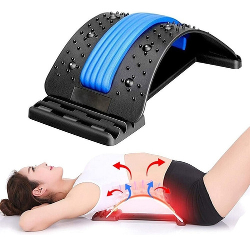 Masajeador Estirador Lumbar Ajustable Alivia Dolor Espalda