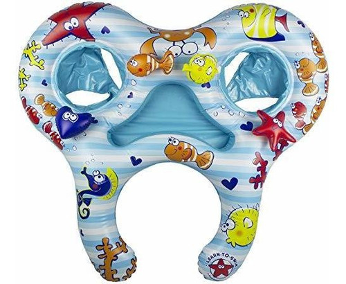 Flotador Piscina Madre E Hijo, 2 Niños, Multicolor.