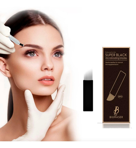 0812cf Super Black - Navajas Para Microblading De Biomaser