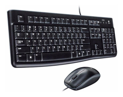 Kit de teclado y ratón USB Logitch Mk120, negro