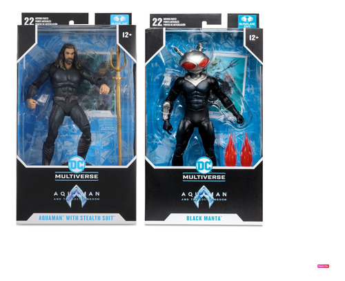 Dc Multiverse Set 2 Figuras Aquaman Y Black Manta 