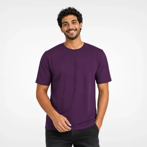 MLB 4135182513 Camiseta Masculina Feminina Basica Algodo Paleta Roxa JM