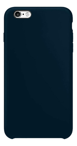 Capa Capinha Silicone Veludo Compatível Com iPhone 6s Plus Cor Azul Cobalto