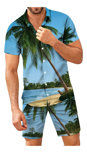 4u Conjunto De Ropa De Playa Hawaiana Para Hombre, Camisa Bo
