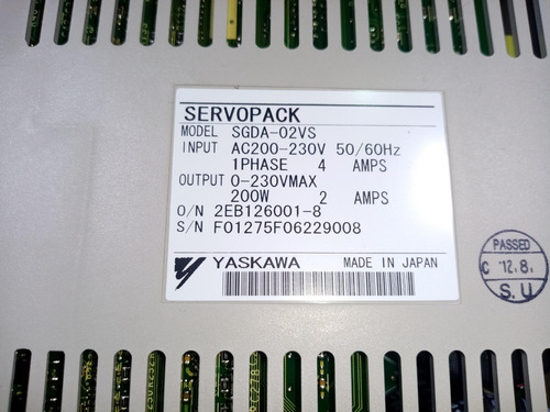 Servodrive Yaskawa Servopack Sgda-02vs 200v/ 200w 2amp