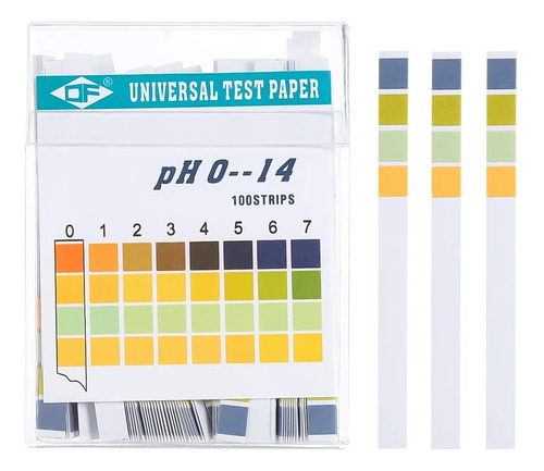 200 Tira Ph Papel Medidor Medición Reactivo 0-14 Calibración