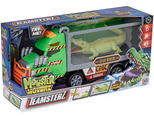 Camion Teamsterz Rescue Crock Shark Monster Moverz Luz Sonid