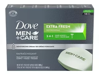 Dove Jabón Men + Care Para Cuerpo & Cara 14 Barras 106g C/u