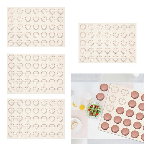 4 Piezas Macaron De Silicona Para Hornear Hojas Para Hornear