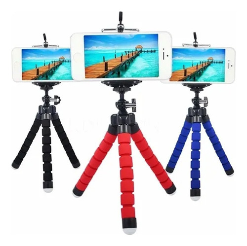 Mini Tripé Suporte Para Celular Selfie Câmera Universal Cor Preto