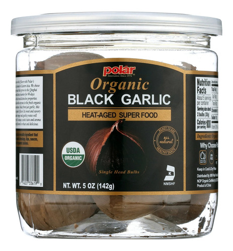 Ajo Negro Orgánico Usda, Bulbos Enteros, Fácil De Pelar