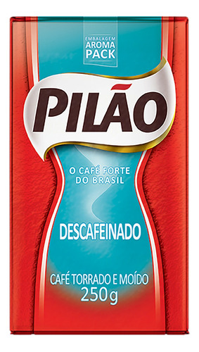 Café Torrado e Moído a Vácuo Descafeinado Pilão Pacote 250g