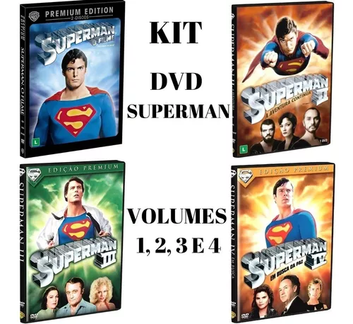 Dvd Superman Kit 4 Filmes De Coleção Novo Lacrado Dc Comics