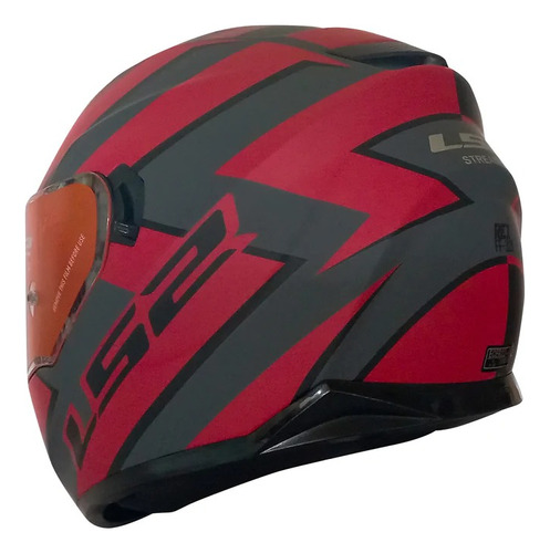 Casco Para Moto Rex Negro Rojo