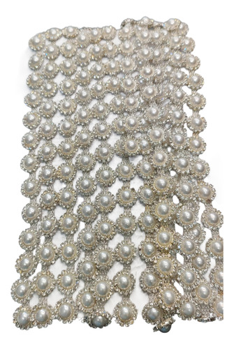 Aplicacion De Strass Con Perlas Tira De 4.5mts X 10mm