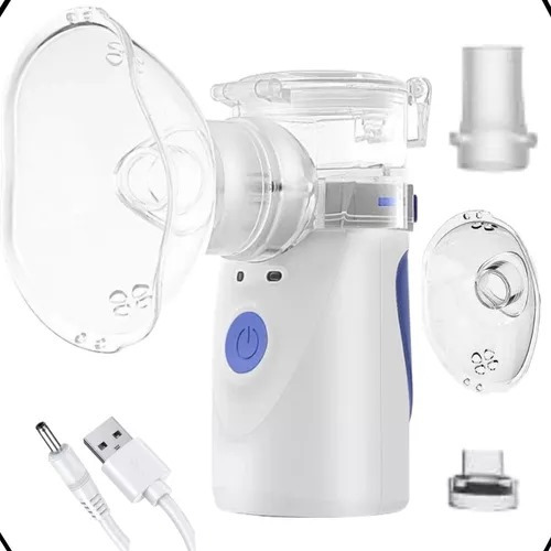 Inalador Silencioso Portátil Sem Fio Nebulizador Bivolt Cor Branco 110V/220V