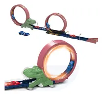 Comprar Pista Carros Juguete Dinosaurio Giro Orbital Incluye Carros