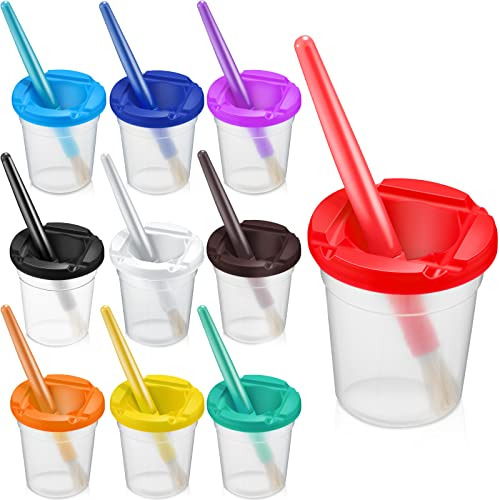 Juego De 10 Vasos De Pintura Para Niños Pequeños, Vasos De