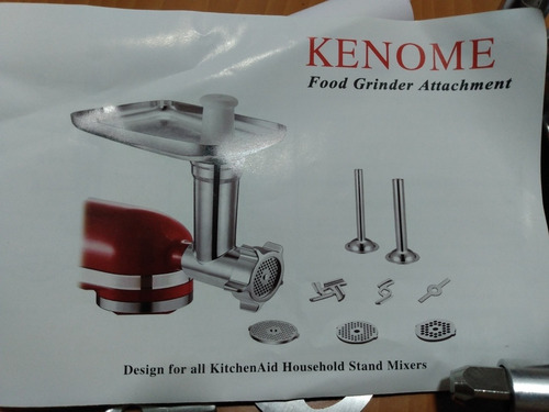 Imagen 3 de 5 de Molino De Carne Metálico Para Batidora Kitchenaid